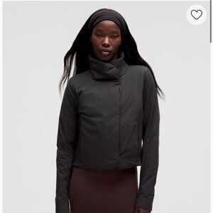 Lululemon Black Puffer Jacket with High Collar